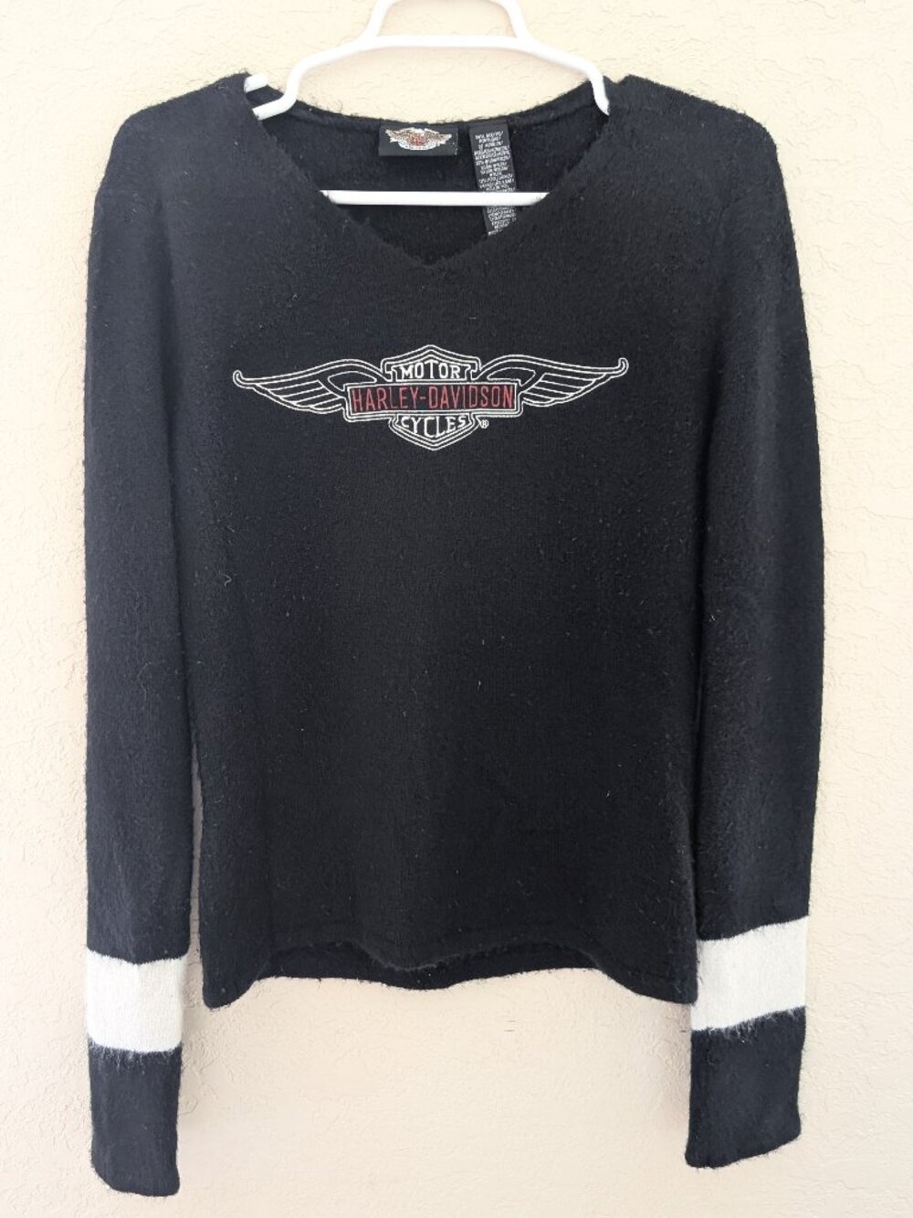 Vintage Harley Davidson Long Sleeved Knit Sweater Size L